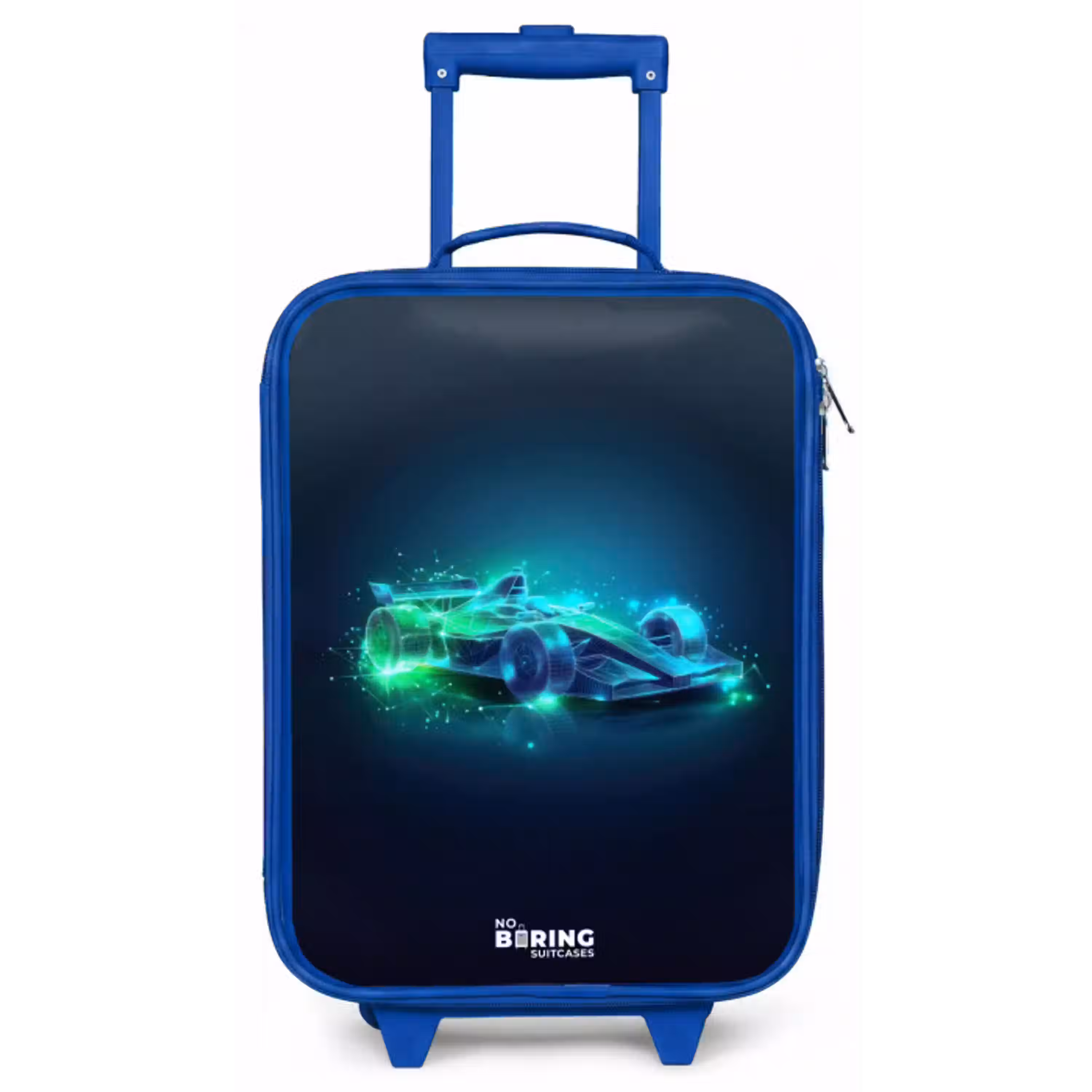 Neon racewagen in digitale stijl Kinderkoffer - Blauw klein -zz3dotto