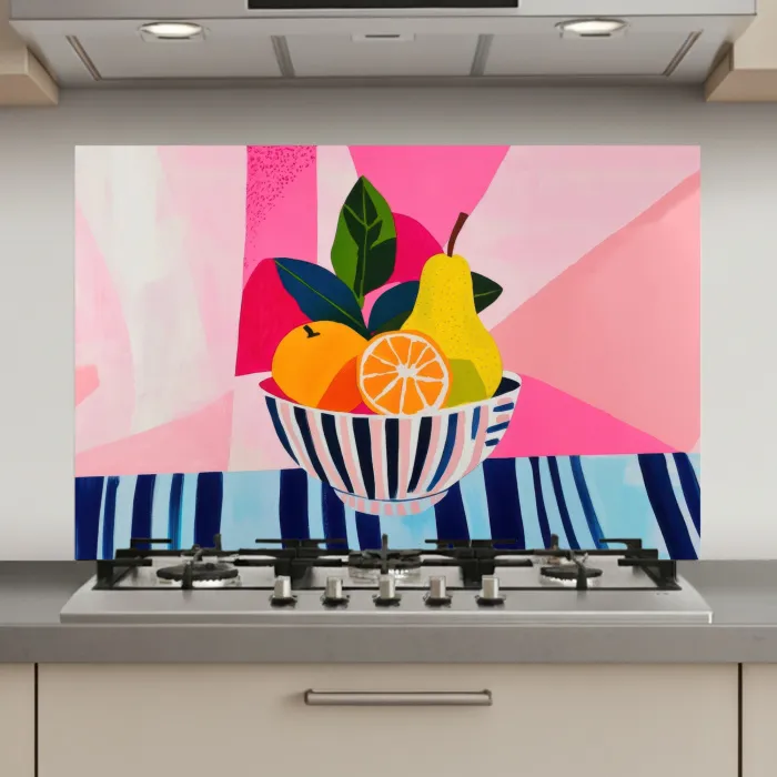 Fruit - Abstracte achtergrond - Roze keuken achterwand spatscherm klein -3d_website