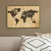 Wereldkaart - Quote - Vintage canvas 2cm klein -sfeer3