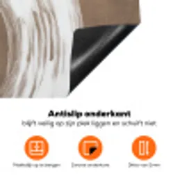 Verf - Bruin - Japandi Inductie beschermer vinyl 3mm klein -zzzzzzz-td-onderkant
