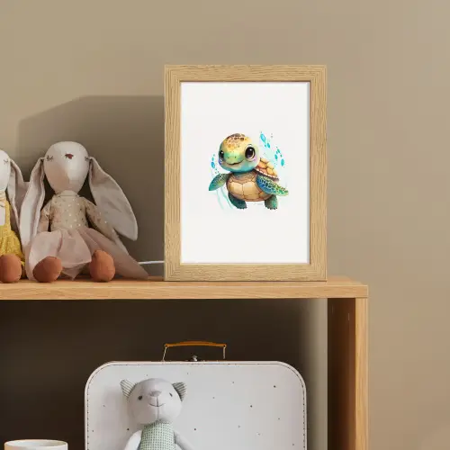 Schildpad - Waterverf - Kleuren - Dieren - Meisjes - Jongens Light Box met kabel klein -sfeer2_kind