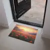 Landschap - Zonsondergang - Bloemenveld Deurmat klein -sfeer5