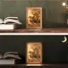 Leeuwen - Zonsondergang - Afrika - Savanne - Dieren Light Box met kabel (Tafellamp) klein -sfeer3