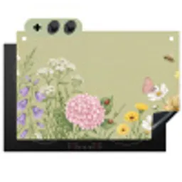 Botanisch - Bloemen - Kleurrijk Inductie beschemer met haakjes klein -3d