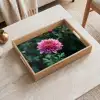 Blad - Chrysant - Roze - Schaduw Dienblad Rechthoek middel -sfeer1