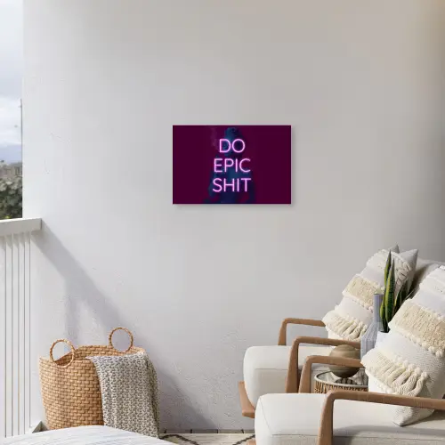 Buste - Neon - LED - Letters Tuinposter op houten frame 2 cm dik klein -sfeer1