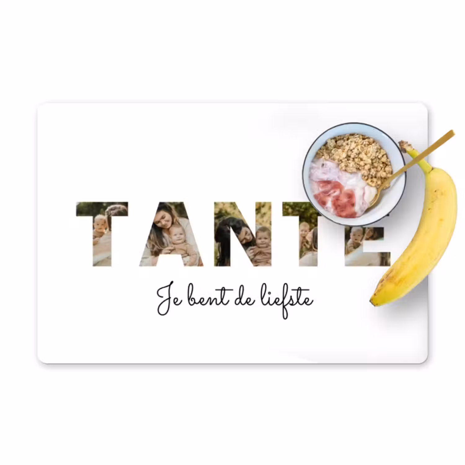 Gepersonaliseerde placemat - 6 stuks -  Tante - Lettercollage