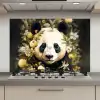 Panda - Pandabeer - Wilde dieren - Natuur - Bloemen keuken achterwand spatscherm klein -3d_website