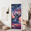 Fröhlicher Koala mit Sonnenbrille auf Wolke. deurposter klein -sfeer6