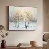 Winter - Bomen - Natuur - Acryl - Kunst Textielframe zwart klein -sfeer3