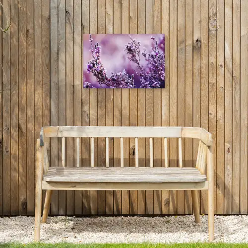 Lavendel - Winter - Bloemen - Paars Tuinposter op houten frame 2 cm dik klein -sfeer4