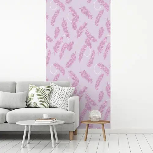 Veren - Paars - Wit fotobehang vinyl groot 64 -woonkamer