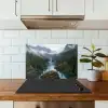 Waterval - Bomen - Bergen keuken achterwand spatscherm klein -sfeer2