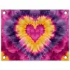 Tie dye - Hartvorm - Vlammen - Oranje tuinposter los doek klein -3d