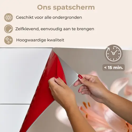 Lelies - Meeldraden - Roze - Wazig keuken achterwand spatscherm klein -spatscherm_NL