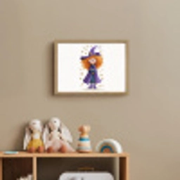 Toverheks - Sterren - Paars Light Box met batterij (Wandlamp kind) middel -sfeer2_kind