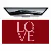 Love - Rood - Hatjes Muismat XXL klein -zzz3d