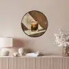 Glas - Ijskoffie - Schaduw - Bruin Fotolijst rond zonder passe partout klein -sfeer3