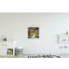 Doorkijk - Bloemen - Pad - Natuur textielposter latten blank klein -kinderkamer