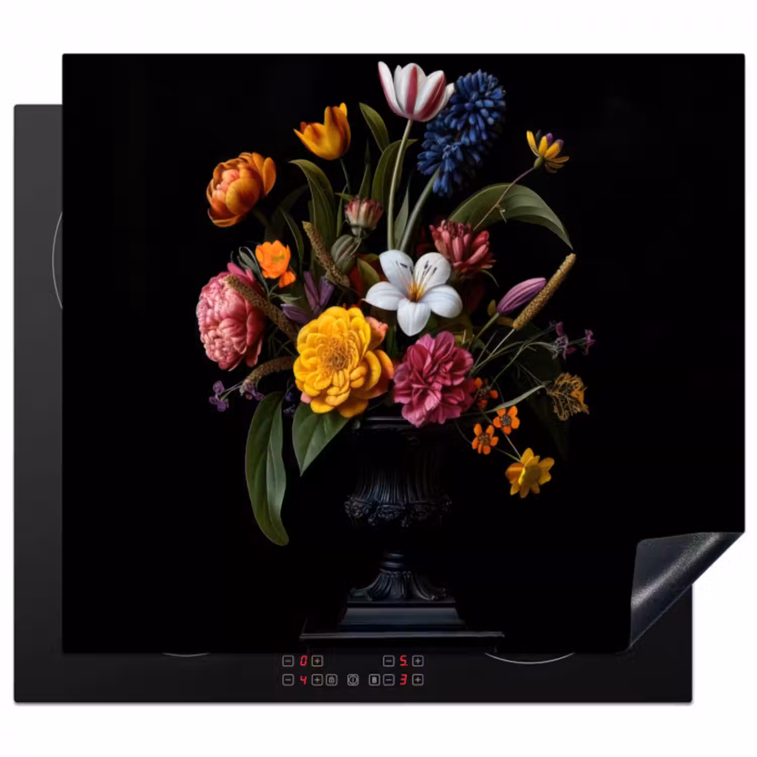 Herdabdeckplatte - Frühling - Blumen - Klassisch - Vase