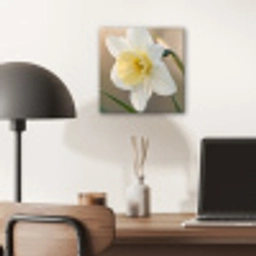 Narcis - Bloem - Minimalistisch aluminium wit klein -sfeer5