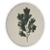 Eikenbladeren - Beige - Groen - Golvende randen Akoestische PET Vilt - Rond klein -3d