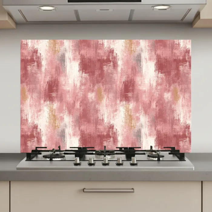 Penseelstrepen - Verweerd - Roze keuken achterwand spatscherm klein 900 -3d_website