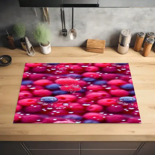 Frambozen - Bessen - Roze - Blauw Inductie beschermer vinyl 3mm klein 276 -sfeer5