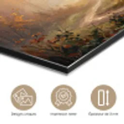 Bospad - Herfstbladeren - Natuur - Schilderachtig - Oranje aluminium wit klein -closeup_FR