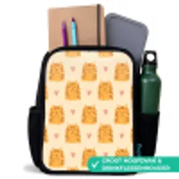 Hartjes - Katten - Strepen - Beige Rugzak - Zwart middel 861 -inhoud_NL