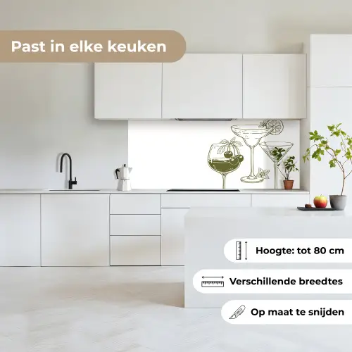 Glazen - Cocktails - Groen keuken achterwand 2 middel -sfeer4_NL