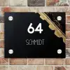 Gouden hoek - Modern Naambord Rechthoek middel -sfeer3