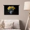 Quotes - Bloem - Tulp - Geel Wandkleed katoen klein -sfeer4