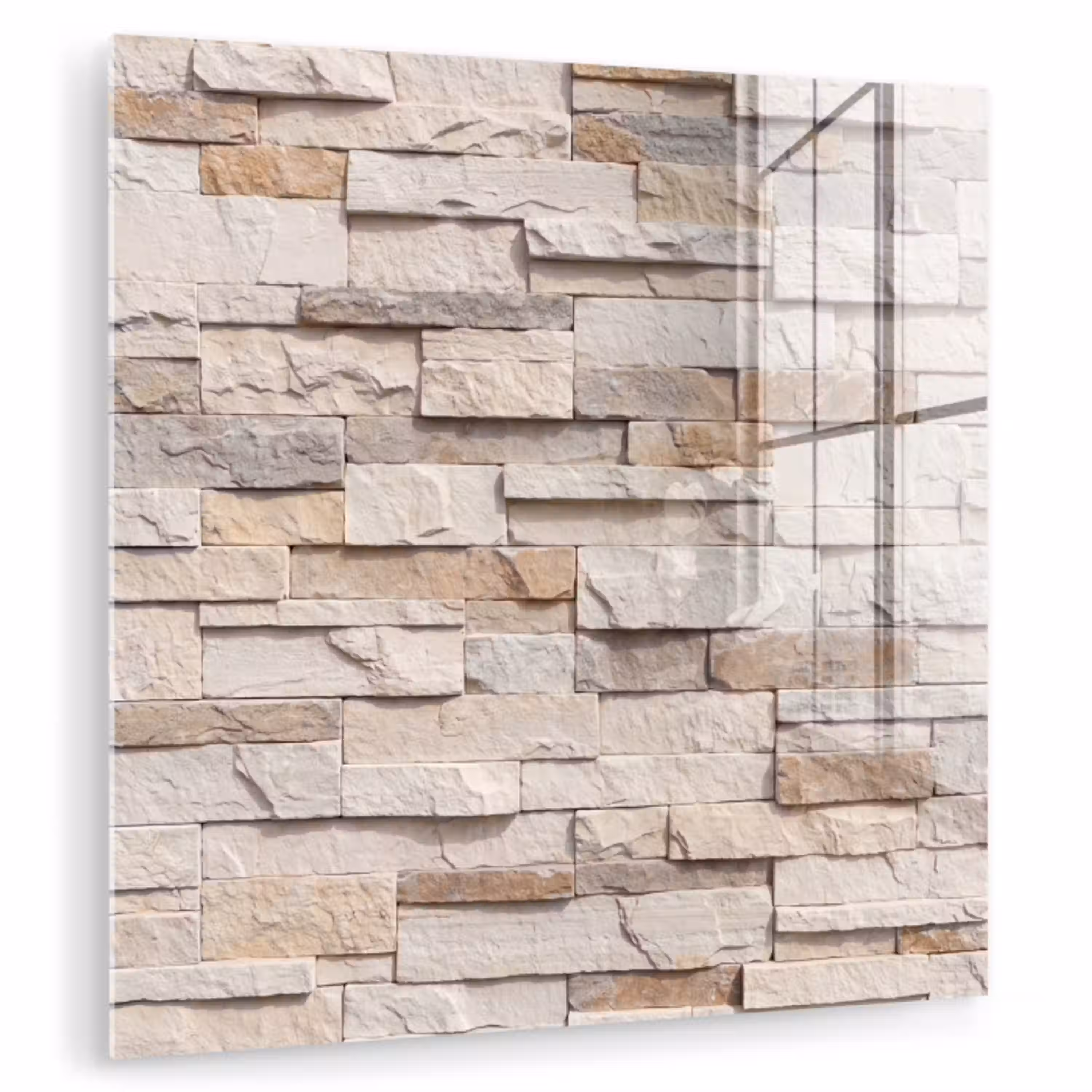 Steen - Muur - Textuur - Rustiek - Beige plexiglas 5mm klein -zzzproduct_nieuw