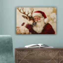 Kerstman - Rendier - Kerst - Christmas canvas 2cm klein -sfeer4