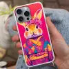Konijn - Bloemen - Kleurrijk - Kimono Hoesje iPhone 16 Pro Max met koord klein -sfeer3