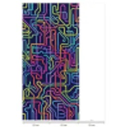 Retro - Abstract - Neon Behang Vinyl klein -USP_banen