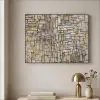 Mondriaan - Kunst - Oude meesters - Tableau I Textielframe zwart klein -sfeer2