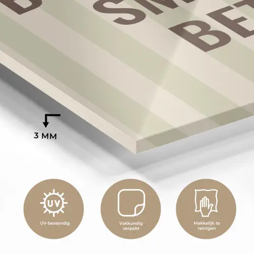 Buiten - Quote - Strepen - Zomer plexiglas 5mm klein -sfeer2