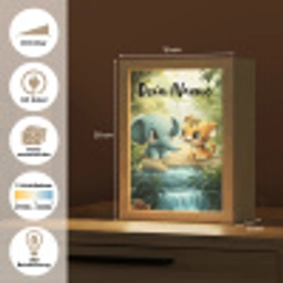 Olifant - Tijger - Bos - Jungle Light Box met kabel (Kinderlampje) klein -USP_websiteoverzichtDE