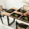 Avocado - Groente - Bladeren - Water - Zwart - Groen Placemat vinyl groot -zzsfeer4_Kitchenyeah-website
