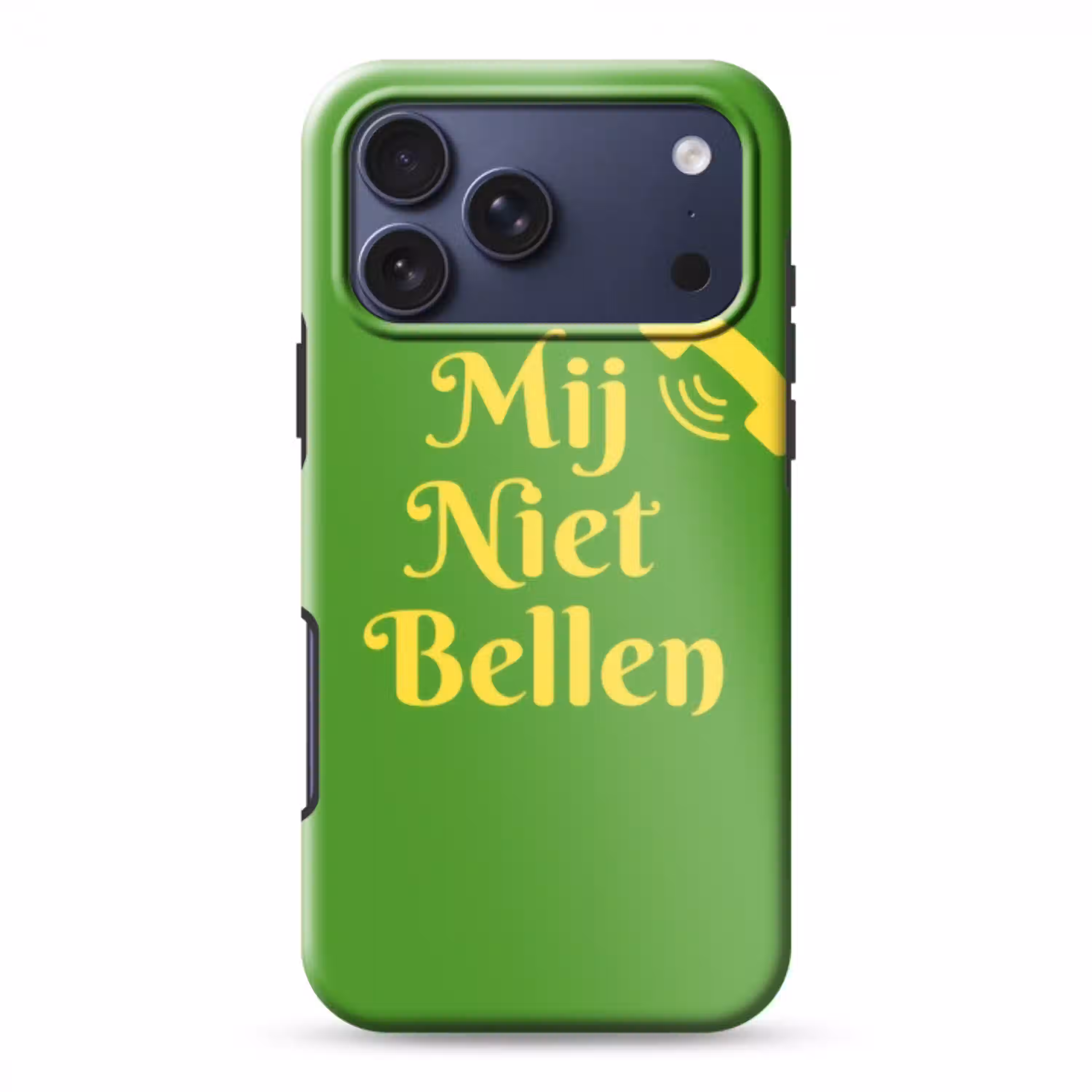 Mij niet bellen - Telefoon - Groen Toughcase MagSafe Apple iPhone 17 Pro Max klein -3d