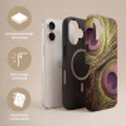 Pauw - Veren - Paars - Groen Toughcase MagSafe Apple iPhone 17 klein -USP_Lagen_NL
