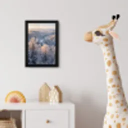 Bos - Bergen - Goud - Winter - Warm fotolijst zwart zonder passe partout klein -usfeer4_kinderkamer