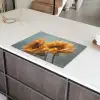 Zonnebloemen - Geel - Wazig Inductie beschermer vinyl 3mm klein -sfeer8