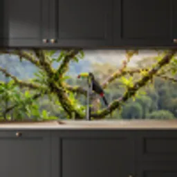 Toekan - Jungle - Natuur - Kleurrijk keuken achterwand 2 middel -sfeer1