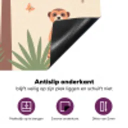 Dieren - Tropisch - Safari - Kleurrijk Inductie beschermer vinyl 3mm klein -zzzzzzz-cc-onderkant