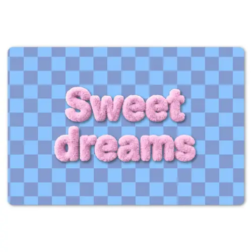 Sweet dreams - Vierkanten - Roze - Blauw Placemat vinyl groot -zzsfeer1_Kitchenyeah-website