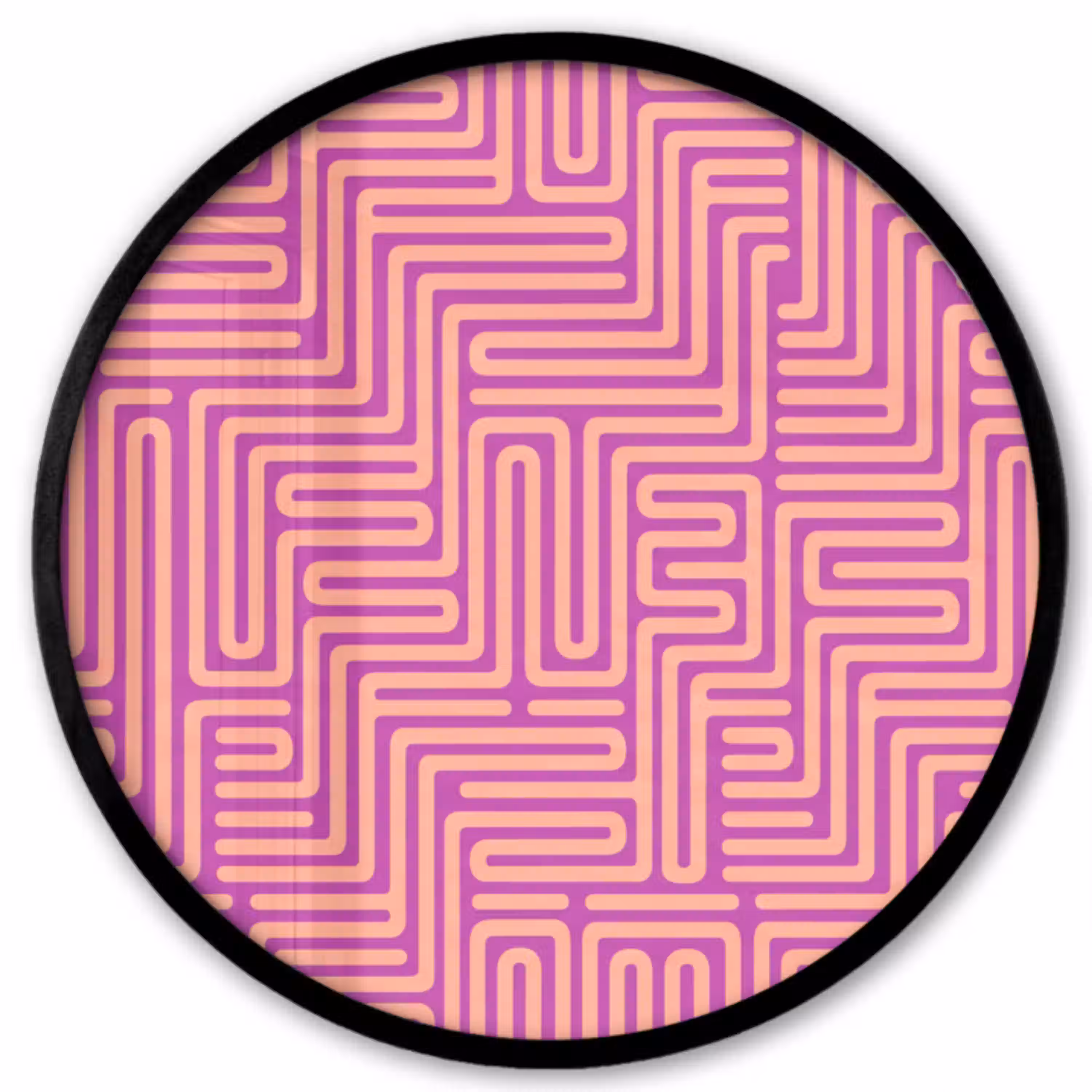 Patroon - Lijnen - Abstract - Modern - Paars Fotolijst rond zonder passe partout klein -3d