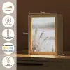 Riet - Meer - Winter - Natuur - Sneeuw - Beige Light Box met kabel (Tafellamp) klein -USP_NL